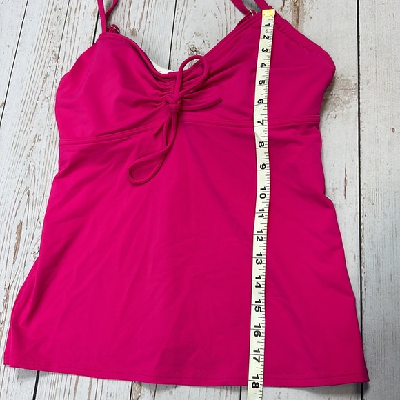 Lands End Pink Underwire Tankini Top, Sz 10L - Picture 6 of 6